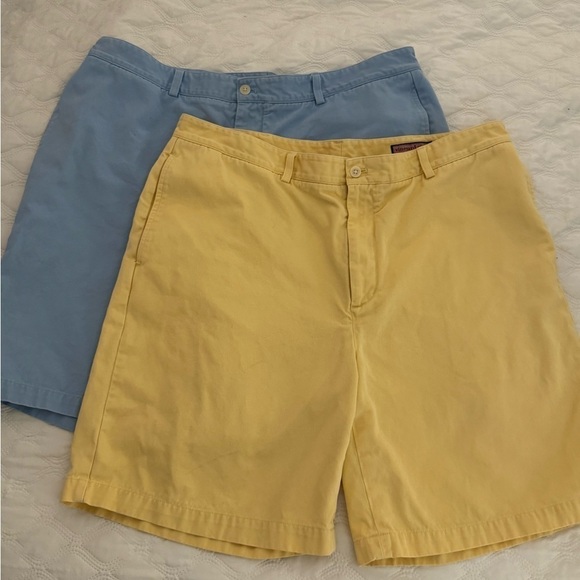 VINEYARD VINES Club Short Bundle 1 yellow 1 Lt Blue.chino style shorts size 40 - Picture 1 of 13
